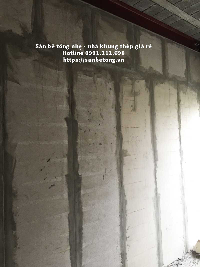 Tấm tường bê tông nhẹ được sử dụng thay thế gạch sét nung truyền thống