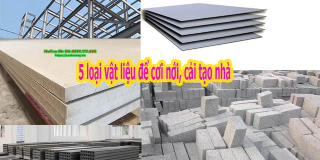 5 loại vật liệu để cơi nới cải tạo nhà