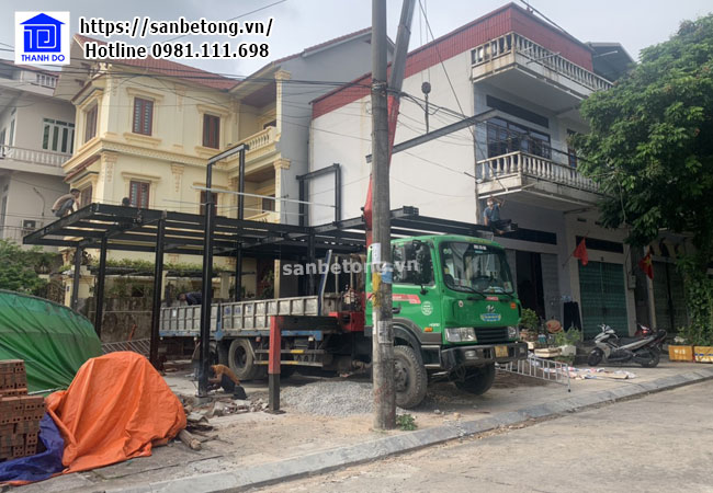 Toàn cảnh công trình nhà thép tiền chế tại Móng Cái Quảng Ninh